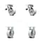 Service Caster 5 Inch Semi Steel Caster Set with Roller Bearing 2 Brakes 2 Rigid SCC-TTL30S520-SSR-2-R-2 - alternate 1